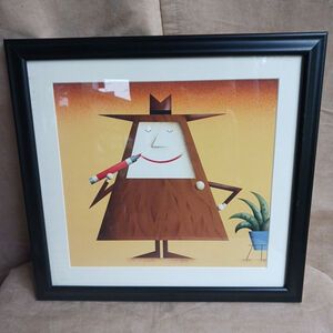 Framed Art Print Doorman 18x18